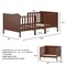 Rubber Wood 2-in-1 Convertible Kids Bed with Guardrails and Chairs